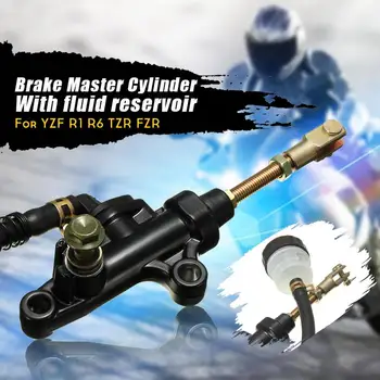 

14mm Motorcycle Rear Brake Clutch Lever Pump Master Cylinder Fluid Reservoir For Yamaha YZF-R1 R6 1998-2005 TZR250 FZR250 TDM850