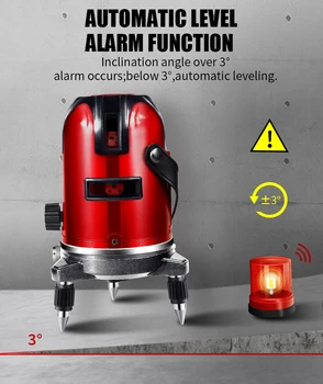 

Red laser level 360 Degree Cross Line Rotary Level Measuring Instruments 5 lines 6 points for Construction Tools