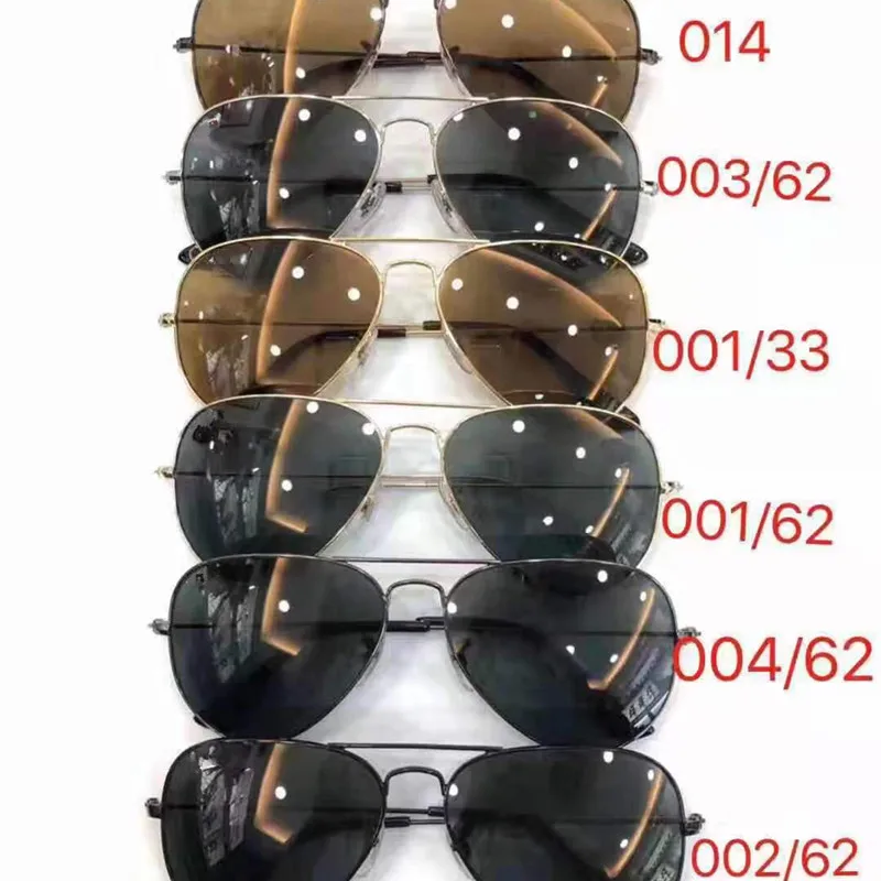 Авиационные солнцезащитные очки R3025 3026 размер 55-14/58-14/62-14 закаленное стекло линзы мужские и женские солнцезащитные очки с оригинальной коробкой