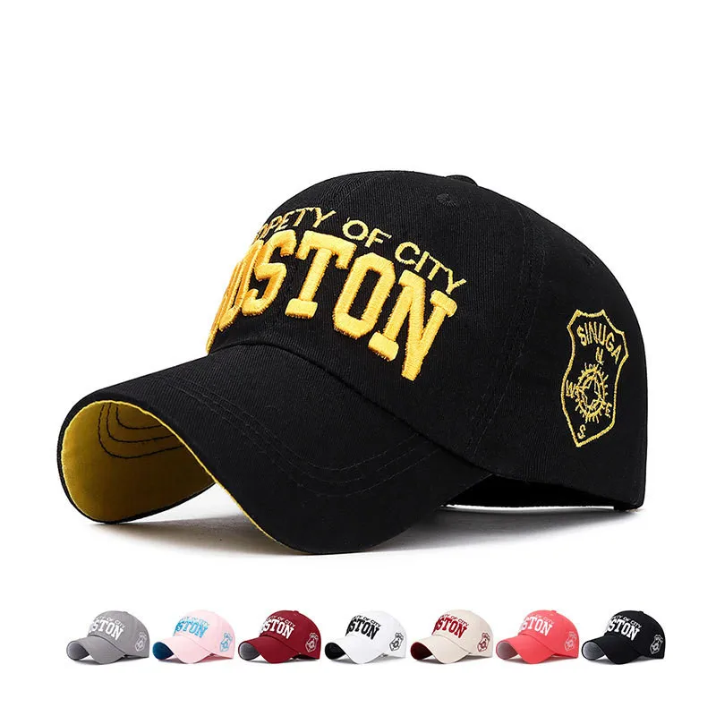 Бейсболка с вышивкой BOSTON модная кепка в стиле хип-хоп для мужчин и женщин