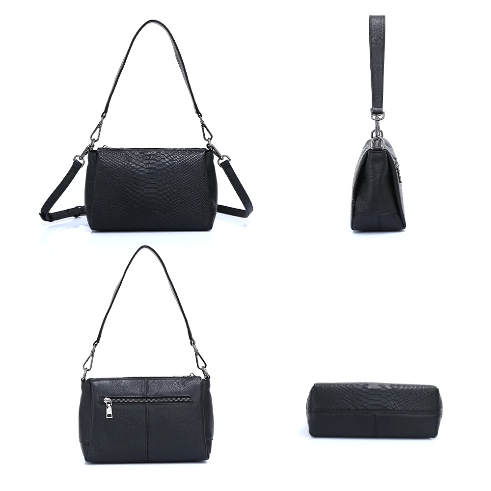 حقيبة كتف نسائية من الجلد الطبيعي، تتميز بتصميمها...