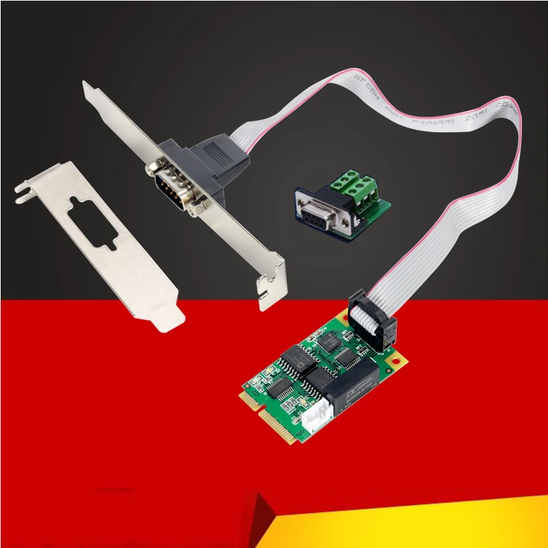 Мини PCI-E USB 2,0 для RS 232 RS422 RS485 Плата расширения последовательный DB9 RS232 RS422 RS485 мини PCI Express адаптер FT231 чипсет