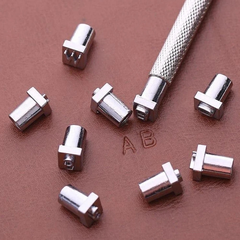 

6mm Leather Letter Number Stamp Set Leather Embossing Kit Leather Alphabet Carving Punch Tool for DIY Handmade Leather Art 36PCS