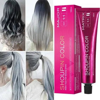 

Ammonia-free Mermaid Hair Coloring Cream Cover White Hair Multi-segment Color One Step Black Tea Mild Safe Hair Dyeing Shampoo