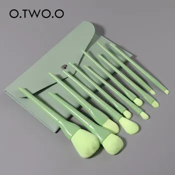 

O.TWO.O 10 PCS/Lot Makeup Eye Brushes Set Professional Eyeshadow Eyebrow Eyeliner Blending Powder Smudge Brush Kit Makeup Tool
