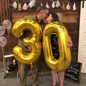 

MEIDDING 1Pcs 40Inch 0-9 Number Foil Ballons Birthday Gifts Rose Gold Digital Balloon Kids Birthday Party Decorations Supplies