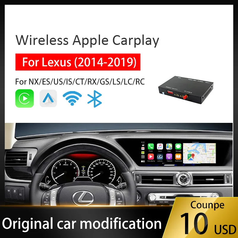 Plug and Play Wifi Wireless CarPlay Android auto for Lexus Car Play 2014 Multimedia player For iphoe Android IOS 13 Airplay Plug and Play Wifi Wireless CarPlay Android auto for Lexus Car Play 2014 Multimedia player For iphoe Android IOS 13 Airplay