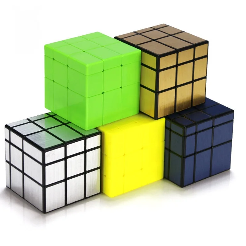 Зеркальный кубик Qiyi 3x3 без наклеек красочный пазл скорость лучшие игрушки 3x3x3