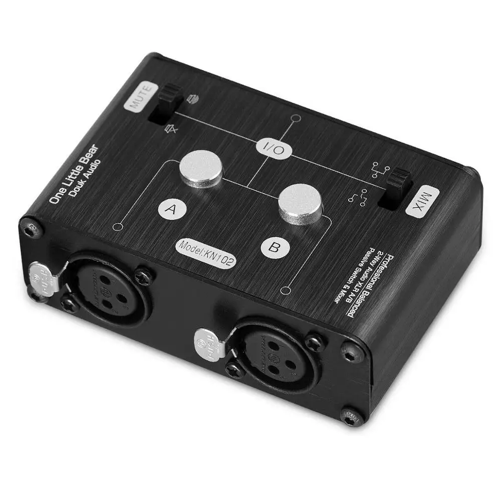 US $27.99 Nobsound Mini 2Way Stereo Passive Balanced XLR Audio Switcher Box Amp Mixer Sound Splitter