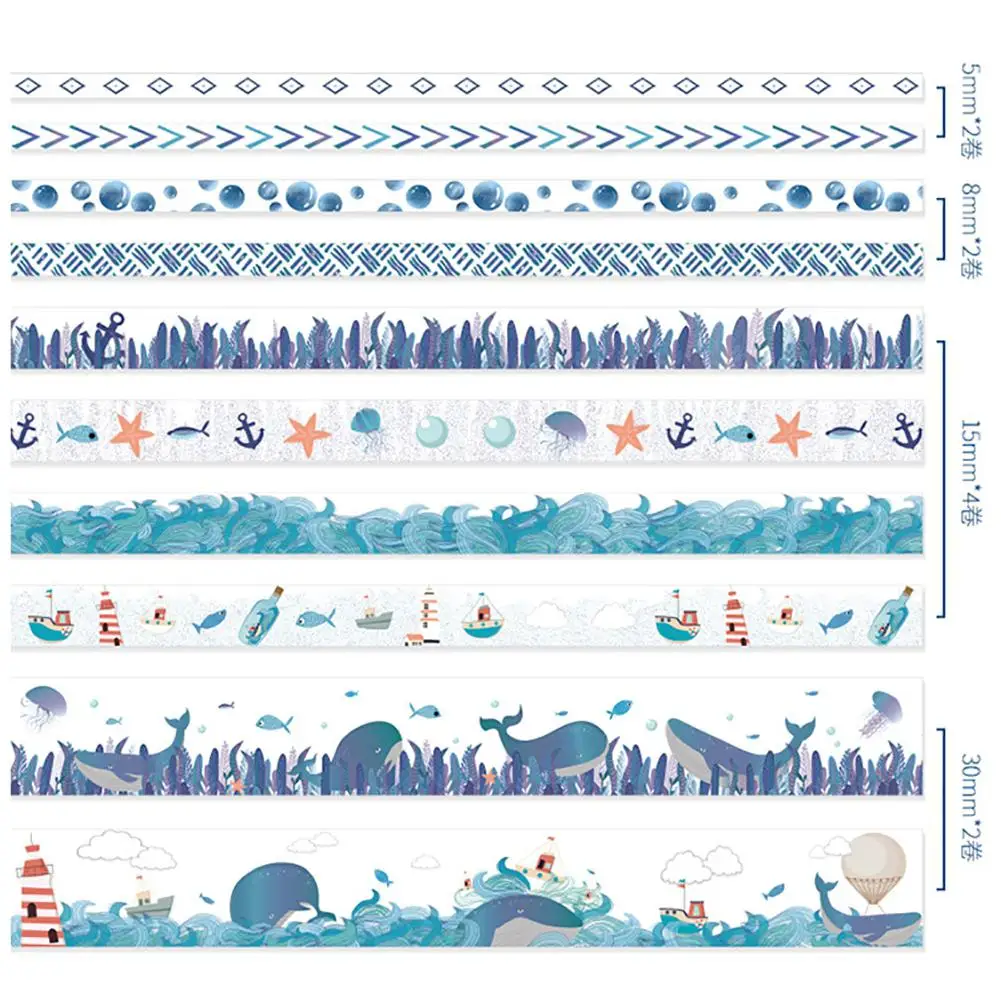 10pcs Washi Masking Tape DIY Decoration Fashion Scrapbooking Planner Decal Tape R20