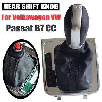 

For Volkswagen VW Passat B7 CC Auto Gear Shift Knob Lever Shifter Hand Ball DSG Car Styling Gaiter Boot Cover Leather Case