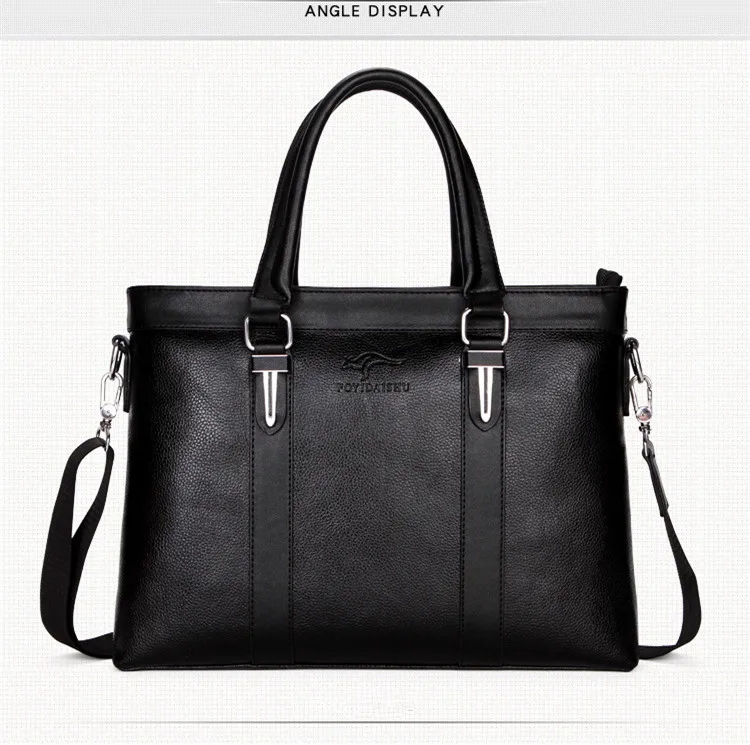 Роскошный брендовый портфель-кенгуру, мужская сумка из искусственной кожи, мужская деловая офисная сумка-мессенджер, сумка на плечо для ноутбука