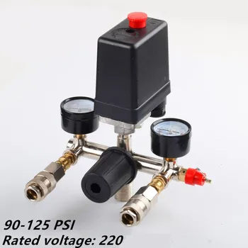 

Air compressor parts Bama bracket regulator wind air compressor bracket with gauge pressure switch 220V safety valve With SF20