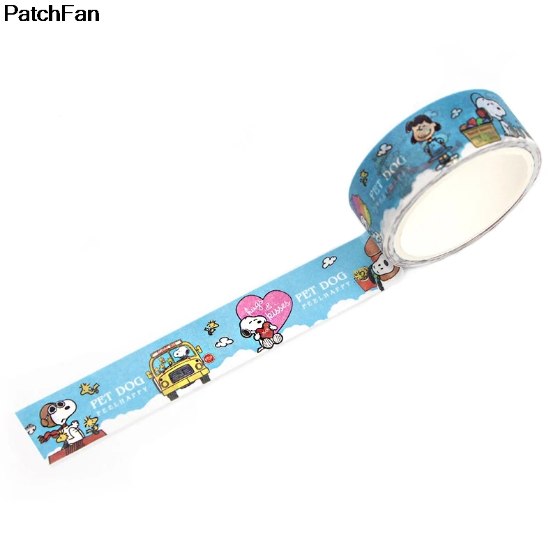 Patchfan мультфильм kawaii собака DIY Скрапбукинг липкий клей Васи бумага маскировки клейкие ленты Печатные узоры наклейки A2423