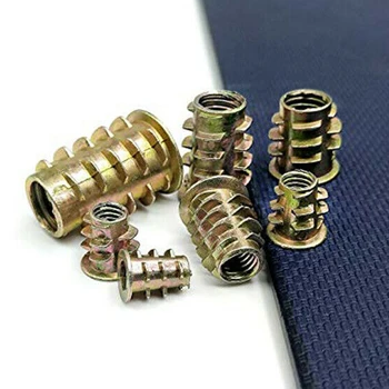 

100Pcs Wooden Insert Screws Hex Socket Threads Bolts Nut Fixing For Furniture