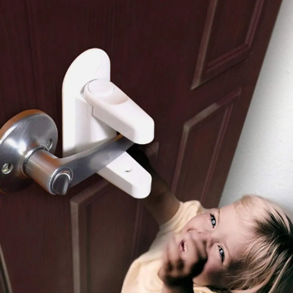 2/4pcs Plastic Kids Safety Door Locks Baby Protection Anti-open Doors Handle Security Latch Locking Doors for Children Safety