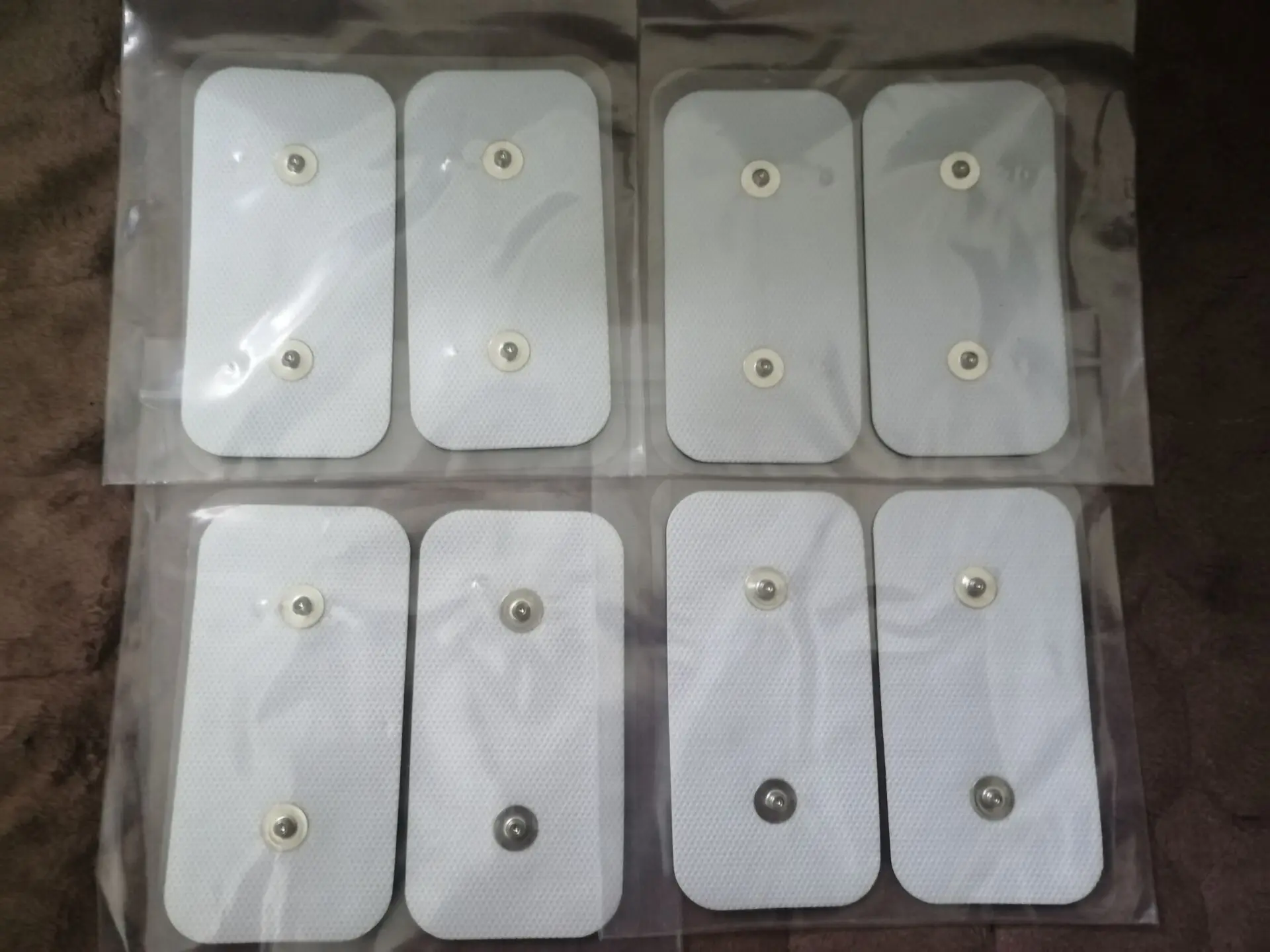 Self Adhesive Electrode Pad Electrodes 18pcs 5x5cm 5x10cm for Tens Compex Electrical Stimulator Dual Snap electrode pads