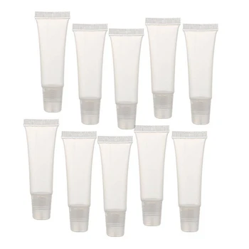 

50 Pack 10Ml Lip Gloss Tubes Empty Lotion Refill Tubes Soft Squeeze Tubes for DIY Travel Distribution Bottle
