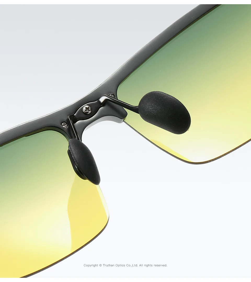 Mens Aluminum Sports Glasses for Driving Day and Night Vision Goggles Anti Glare Sunglasses with Gradient Polarized Lenses 5933