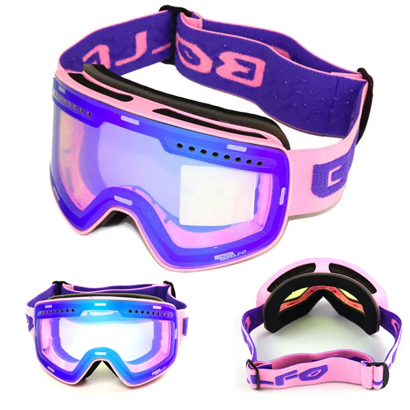 Магнитный двойные линзы очки для катания на лыжах и маски Анти-туман UV400 очки для катания на сноуборде лыжные очки для мужчин и женщин с Чехол