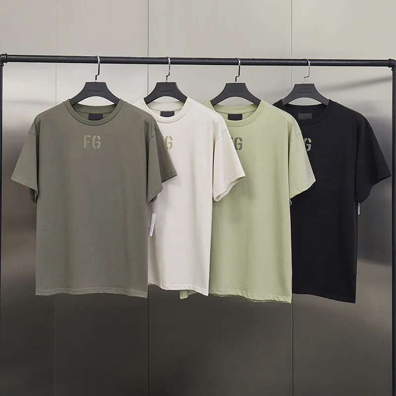 Ss19 Модная брендовая футболка Джерри Лоренцо оверсайз 100% хлопок FG флокированные