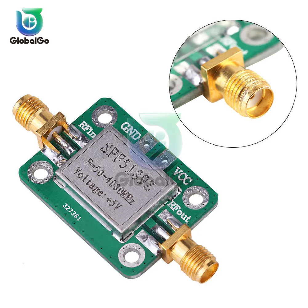 

SPF5189 RF Low Noise Amplifier Module 50-4000MHz NF=0.6dB-with Shielding Case Signal Receiver Amplifier Module