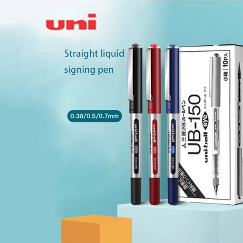 10pcs/batch Japan UNI UB-150 Gel Pen Boxed Straight Liquid Type Window Signature Writing Smooth Office Stationery | Канцтовары для