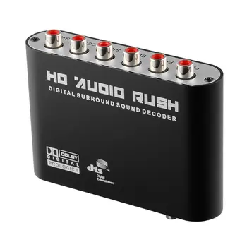 

Hot AC3/DTS Digital Optical Audio To 5.1/2.1 Channel Stereo Analog RCA Converter Wholesale