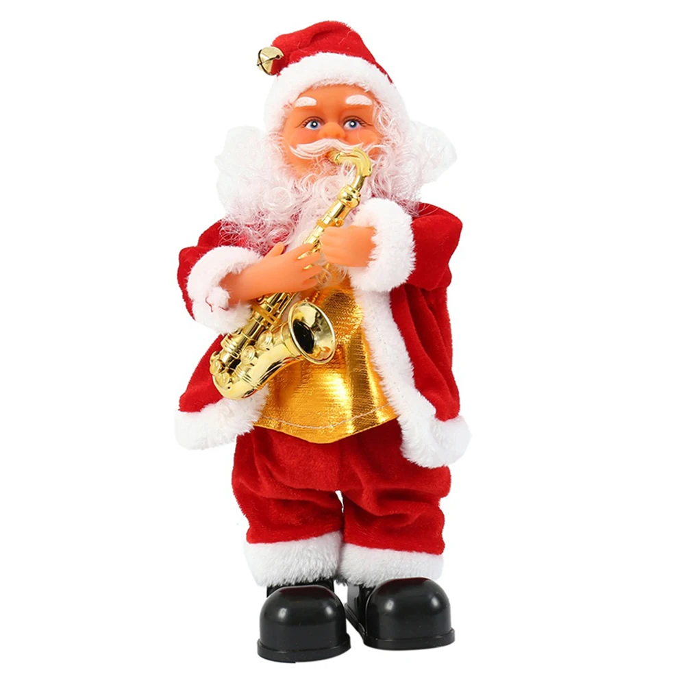 

Creative Christmas Electric Santa Claus Singing Dancing Saxophone Doll Toy New Year Gift for Children Toy Navidad Xmas Decor