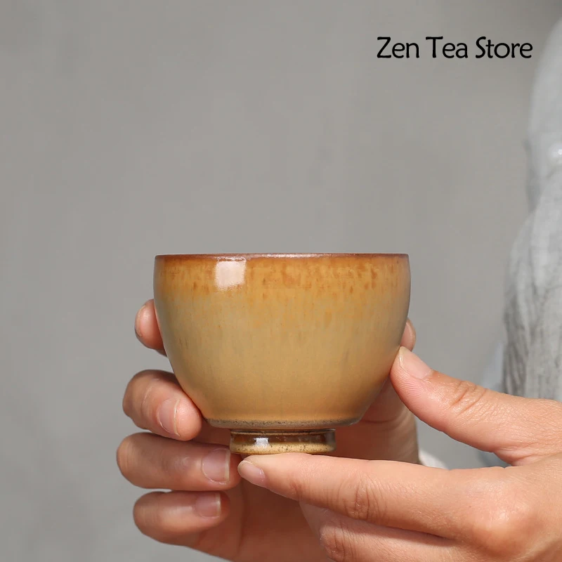 

Kiln Change Ceramics Large Tasting Cup Tea Bowl Tea Cup Kung Fu Tea Set Drinkware Household Tea Mug Master Cup Water Cup Gift