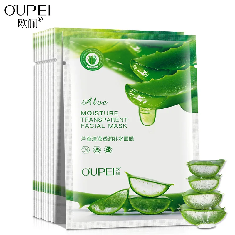 

Aloe Vera face mask Moisturizing Facial Mask Relaxing sheet mask Skin Care korean makeup Unisex Acne Treatment Oil-control