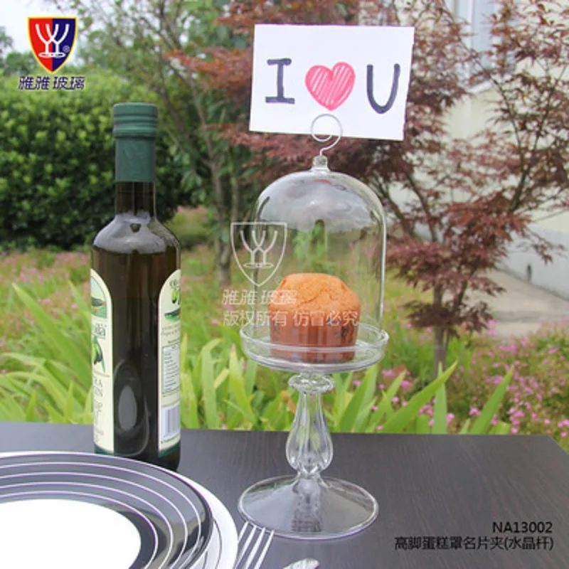 

Multifunction Name Card Holder Glass Vase Decoracion Foods Cake Cover Terrarium Vases for Flowers Decoration Home Christmas Gift