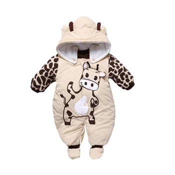 

Rompers Cartoon Animal Infant Clothes Fashion Hooded Clothes Newborn Baby Girls Boys Clothing Cotton Winter
