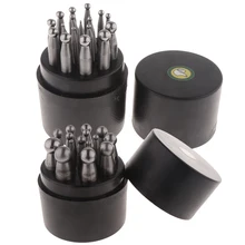 15 шт/17 шт Набор пробойников Полный металлический набор инструментов для Dapping разных размеров с коробкой