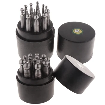 

15pcs/17pcs Punch Set Full Metal Dapping Tool Set Assorted Size with Box