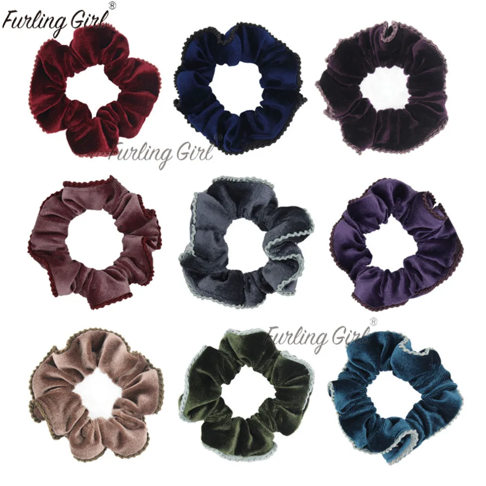 1 шт. женская бархатная резинка для волос на спирали |