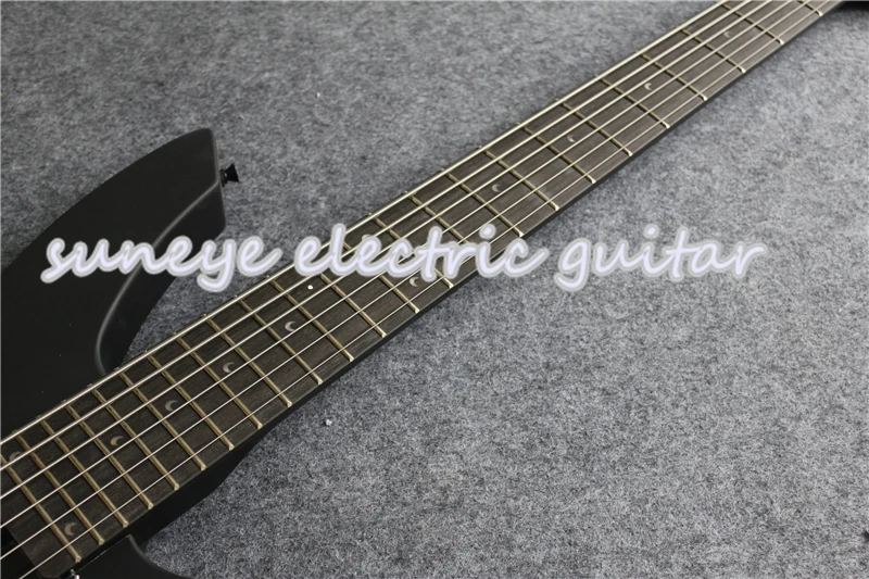 Custom Shop музыкальный человек стиль Bongo 6 струны электрогитары матовая черная бас гитара электрическая