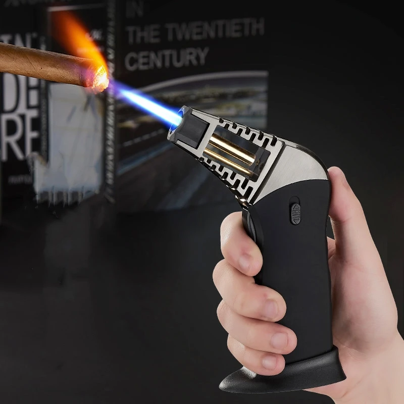 

Brand New Metal Torch Turbo Jet Butane Kitchen Barbecue Windproof Cigar Spray Gun Lighter Cigarette Accessories