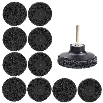 

10Pcs 2 Inch Cleaning & Stripping Quick Change Sanding Disc Remove Paint Rust and Oxidation with 1Pcs Disc Pad Holder