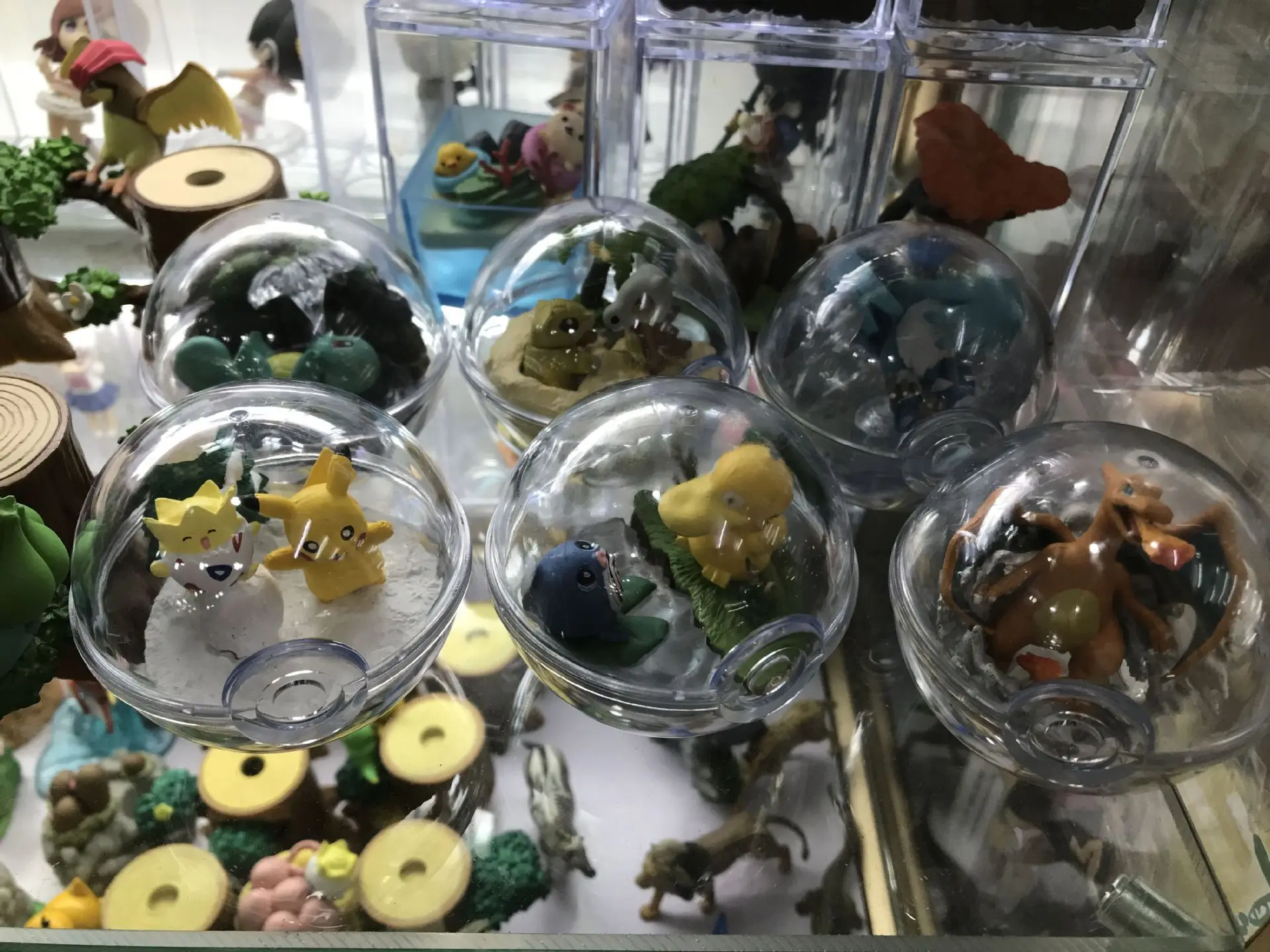 Олли аниме эльфа 6-Poke Ball эльф Покемон Бульбазавр капсула игрушка Гараж Комплект