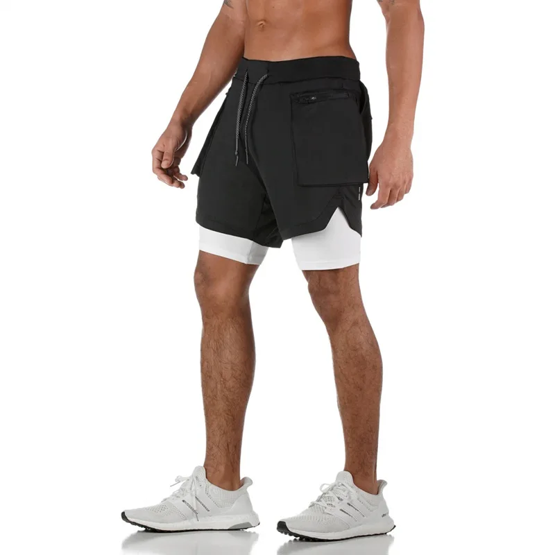 Phone-pocket Running Shorts Men 2 In 1 
