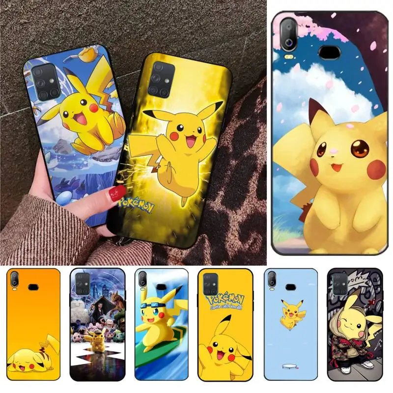 

HPCHCJHM Funny Cute Pikachue DIY Printing Phone Case cover Shell For Samsung A10 A20 A30 A40 A50 A70 A80 A71 A51 A6 A8 2018