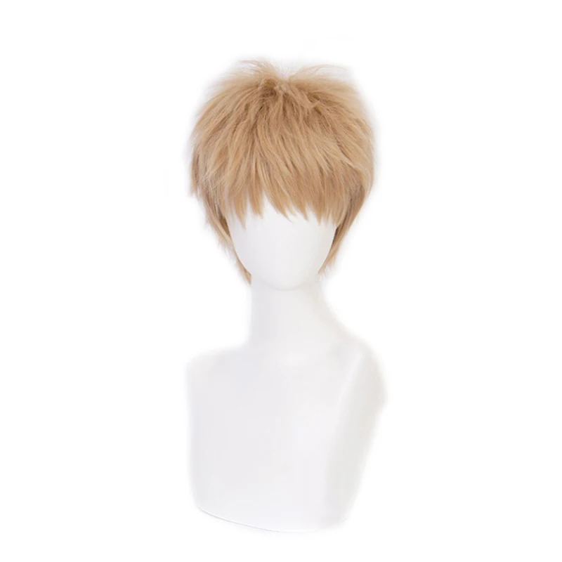Аниме ONE PUNCH MAN Genos светильник коричневый короткий термостойкий синтетический