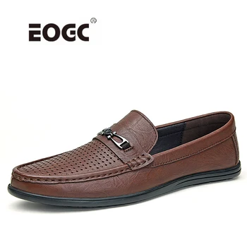 

Natural Leather Men Shoes Breathable Classic Casual Shoes Flats Soft Loafers Moccasin Comfortable Slip On Driving Shoes Men
