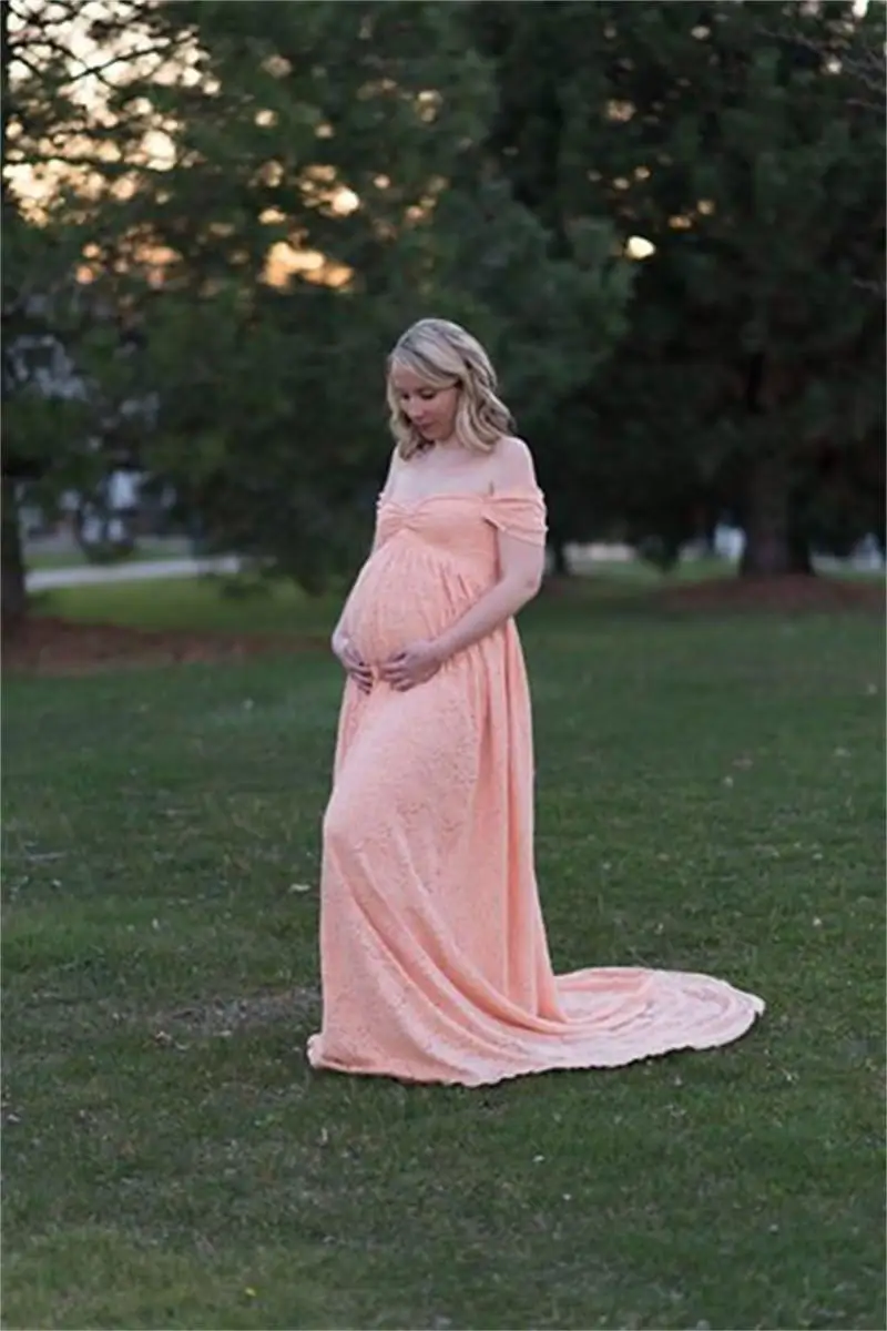 New Lace Maternity Dresses Elegence Pregnancy Dress Photography Long Pregnant Women Maxi Gown For Baby Shower Photo Shoots Props (11)