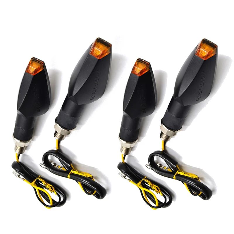 

Mini Super bright Amber Indicators 4Pcs Lamp Motorbike Smoke 14 LED Turn Signal Lights New 2019