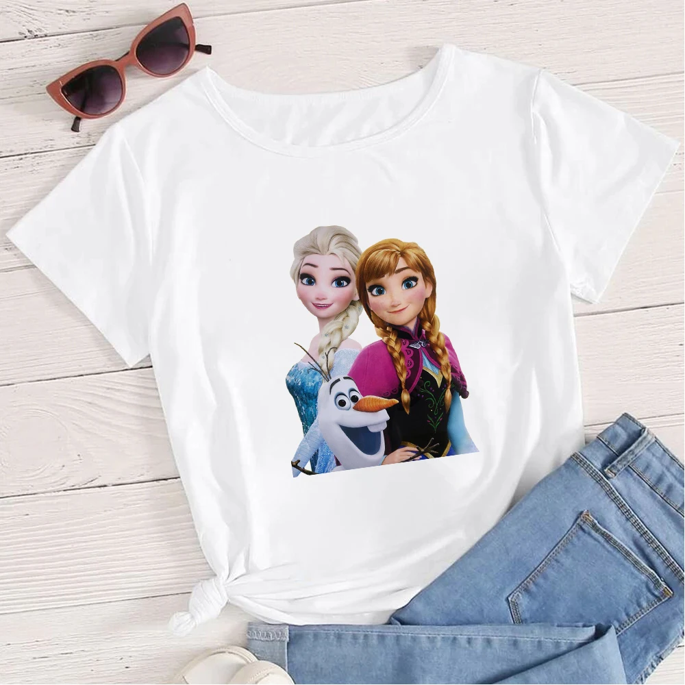 Disney Frozen Women Tshirt Elsa Anna 