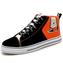 TaoBo/парусиновая обувь с высоким берцем для мужчин и женщин; повседневные парусиновые модные кроссовки с рисунком; кроссовки; размеры 36-44