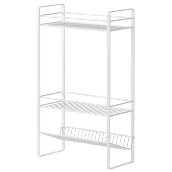 

Bathroom flat multi-layer finishing rack kitchen bathroom wrought iron oblique storage rack 66150