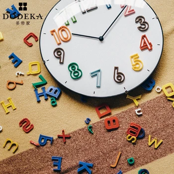 

Modern Design Wall Clock Simple Kids Room Quartz Luminous Wall Clock Silent Colorful Orologio Da Parete Watch Home DE50WC
